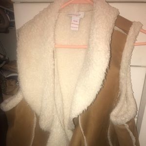 Faux suede vest